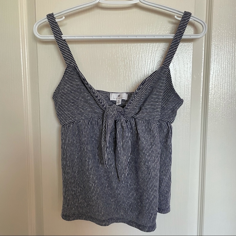 Nordstrom Striped Tie Front Tank